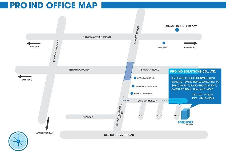 Pro Ind Head Office Map